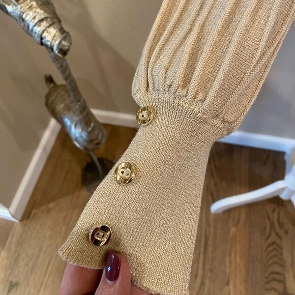 Nanette Lepore champagne sweater Size M - Picture 7 of 9